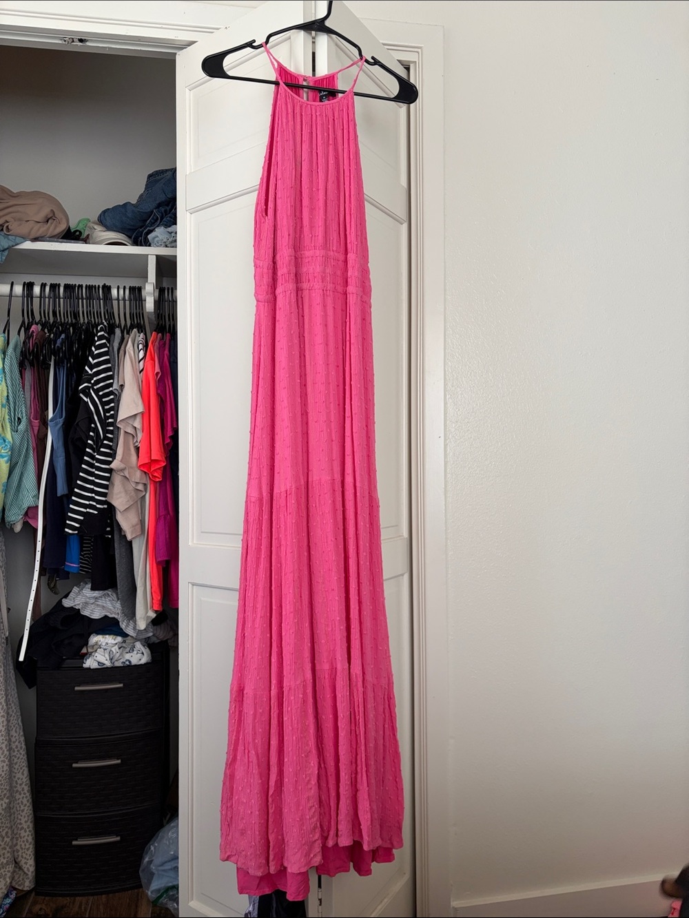 Pink Lulu’s Halter maxi dress